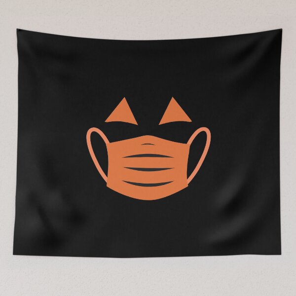 Item preview, Halloween Pumpkin Wearing Face Mask  designed and sold by yacine12353.
