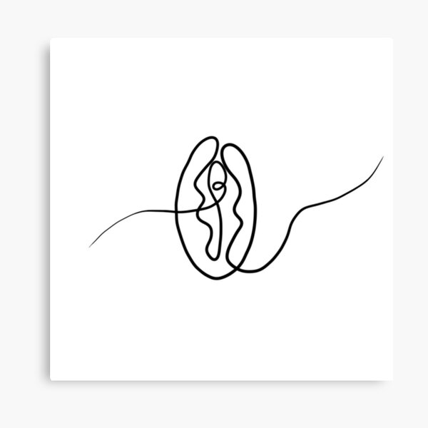 Minimalistische Vulva Leinwanddruck