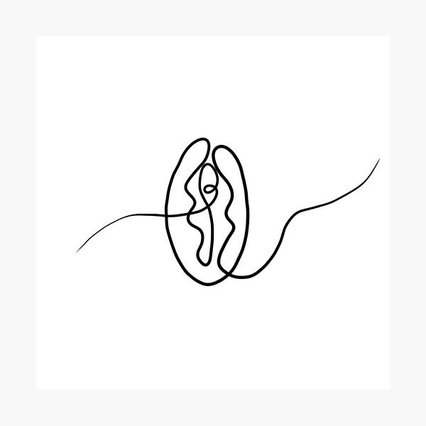 Minimalistische Vulva Fotodruck