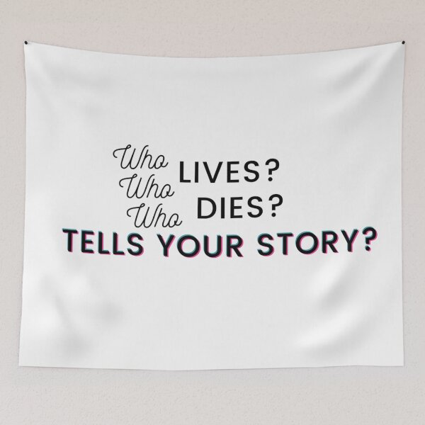 Item preview, Who tells your story Hamilton Quote designed and sold by MonMonTales.