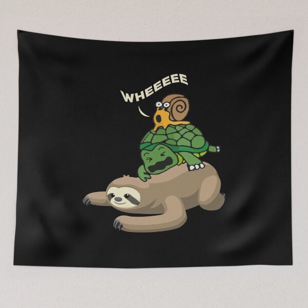 Item preview, Sloth Turtle Snail Sloth Wheee Funny designed and sold by MooonTees.