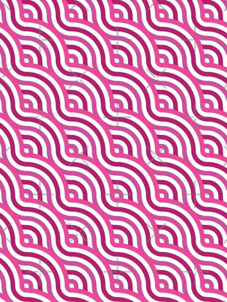 Thumbnail 4 of 4, iPhone Case, Diagonal Waves Pattern – Fuchsia designed and sold by RoguePatterns.