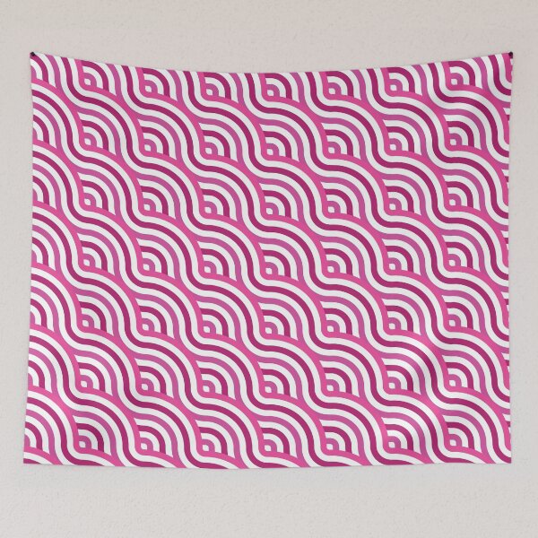 Item preview, Diagonal Waves Pattern – Fuchsia designed and sold by RoguePatterns.