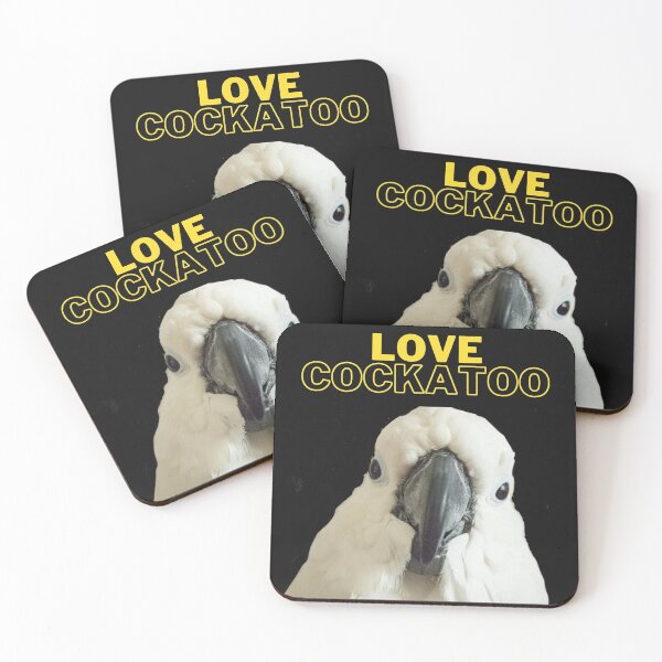 Item preview, black love cockatoo parrot lover quote designed and sold by L'Atelier Oranjade.