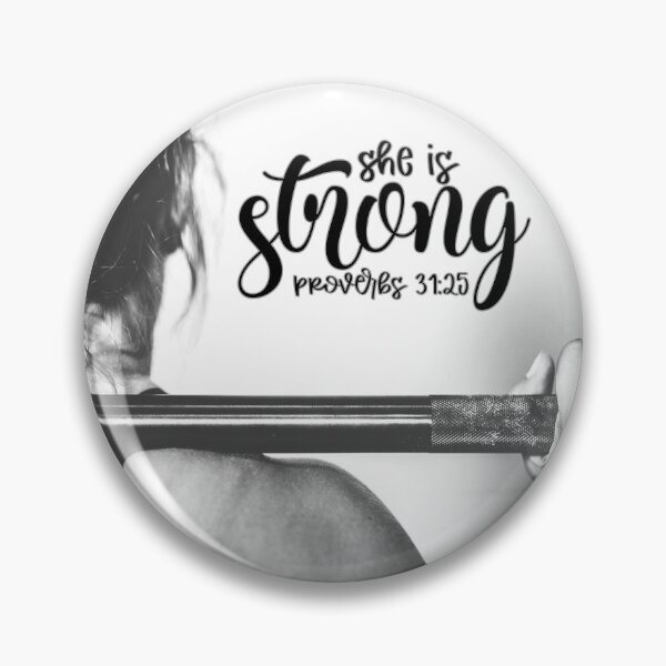 Item preview, She is Strong | Proverbs 31:25 | Christian Design designed and sold by Logic72.