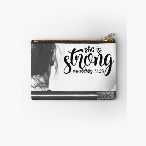 Item preview, She is Strong | Proverbs 31:25 | Christian Design designed and sold by Logic72.