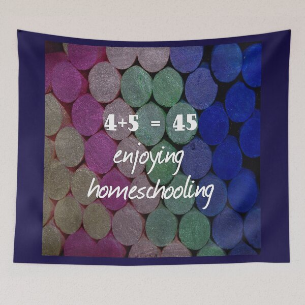 Item preview, 4+5=45 Enjoying Homeschooling // Funny Online Math // Cooler Math // Chalk Background designed and sold by BLOOMY trends.