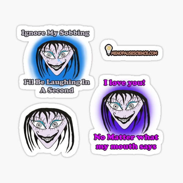 Item preview, Luna Pause Menopause Symptoms Humor Sticker Pack | Mood Swings Funny Destress Midlife Middle Age Idea designed and sold by Menopause-Sci.