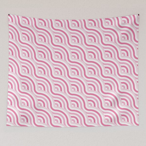 Item preview, Diagonal Waves Pattern – Pink designed and sold by RoguePatterns.