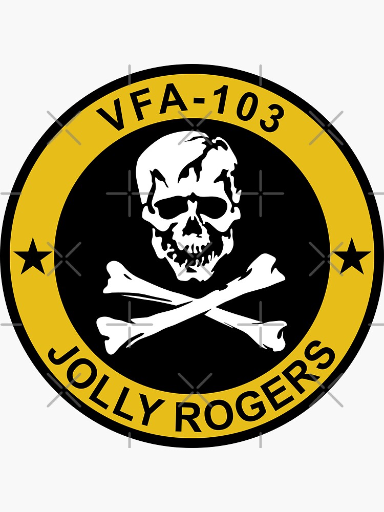 "VFA-103 Jolly Rogers" Sticker for Sale by fareast | Redbubble