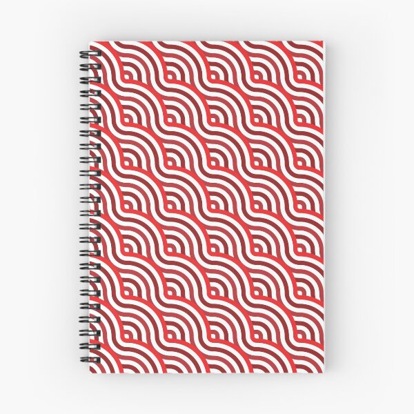Item preview, Diagonal Waves Pattern – Red & Burgundy designed and sold by RoguePatterns.