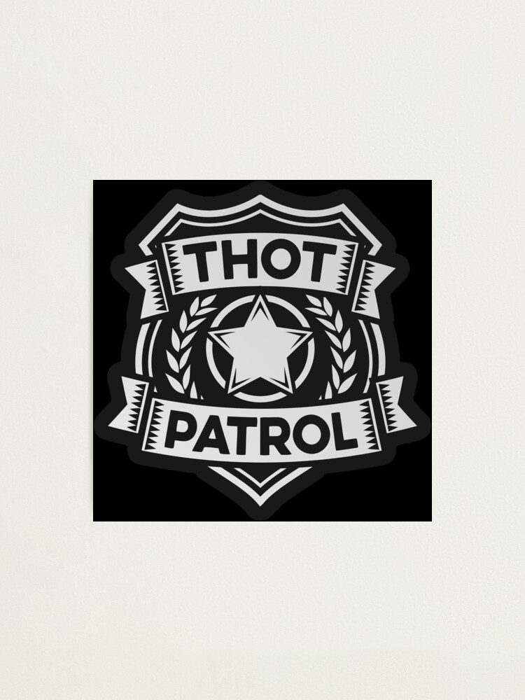 Thot Patrol Pocket Badge Print T-Shirt Thot Patrol Pocket Badge Print T-Shirt
