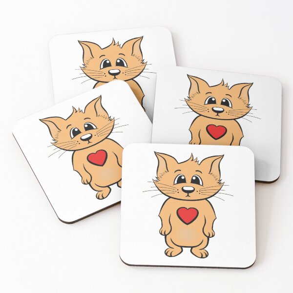 Item preview, Red Hearted Cat designed and sold by equilibrum08.