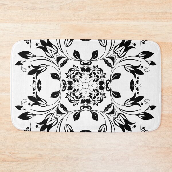 Item preview, Black And White Bloom Pattern designed and sold by doodle3Dandy.