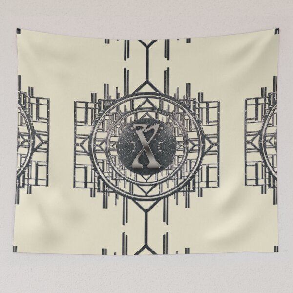 Item preview, Burlesque Art Nouveau Initials Artdeco Vintage Alphabet Letter X designed and sold by Xarah.