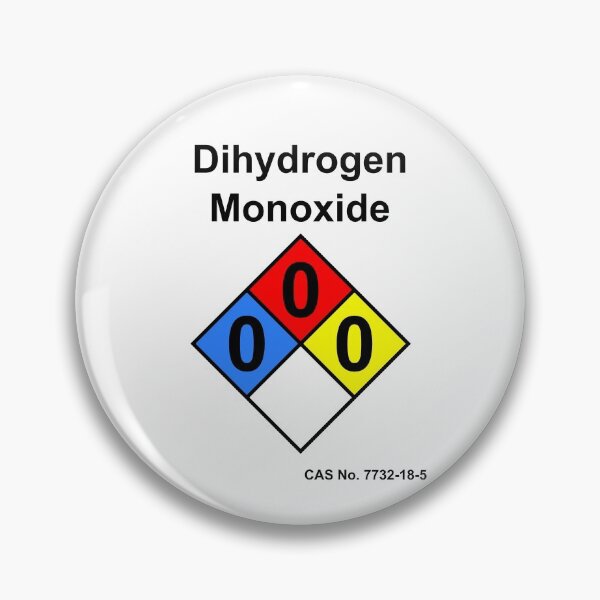 Item preview, Dihydrogen Monoxide Danger Diamond Chemical Warning Label Joke designed and sold by downbubble17.