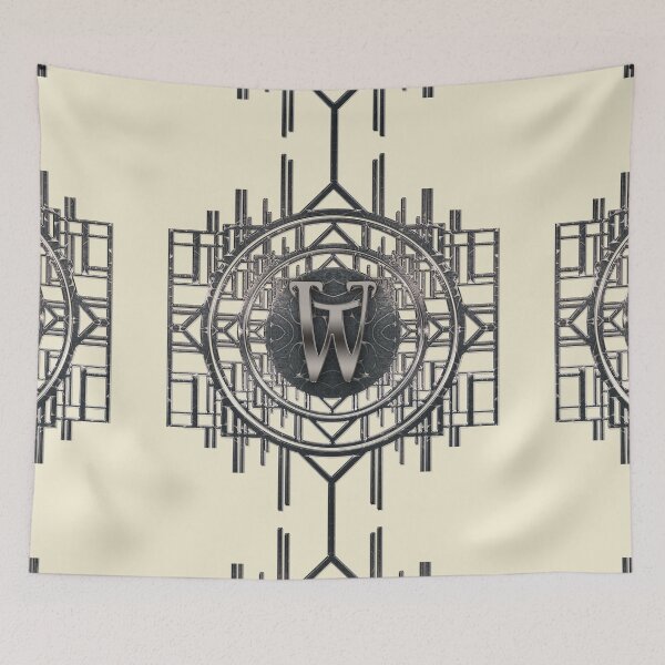 Item preview, Art Nouveau Initials Artdeco Vintage Alphabet Letter W designed and sold by Xarah.