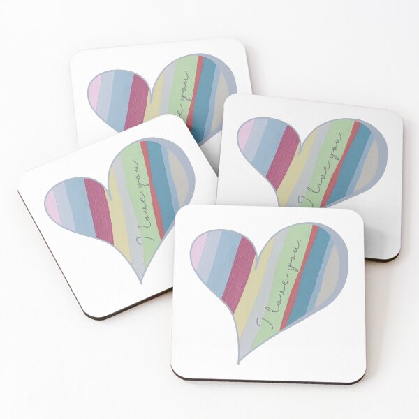 Item preview, I love you Heart-Shaped Striped Design by Christie Olstad designed and sold by Christie Olstad.