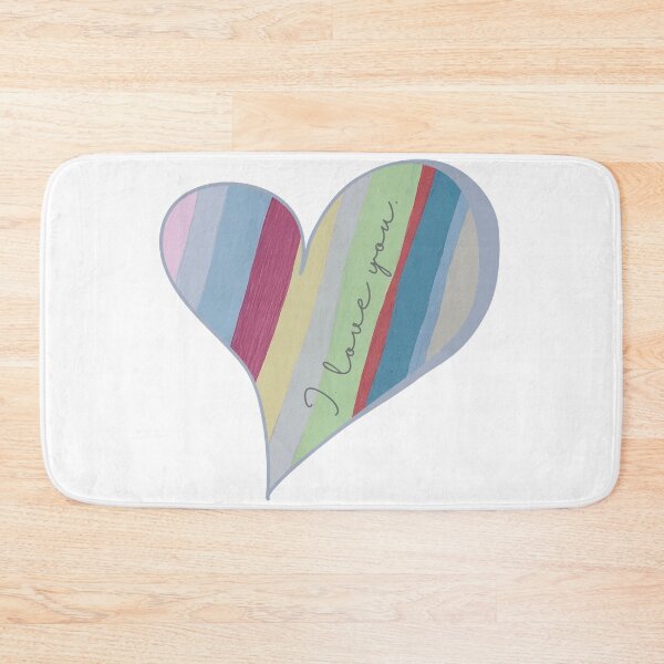 Item preview, I love you Heart-Shaped Striped Design by Christie Olstad designed and sold by Christie Olstad.