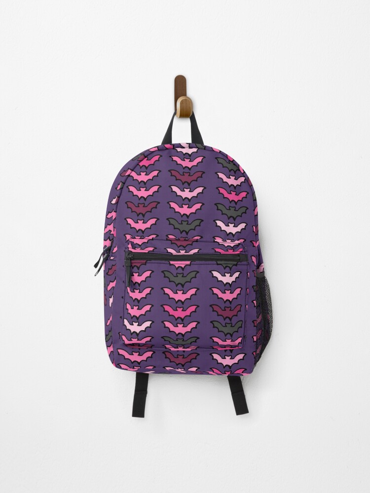 Thumbnail 1 of 3, Backpack, Pink Bat Pattern designed and sold by cakebacon.