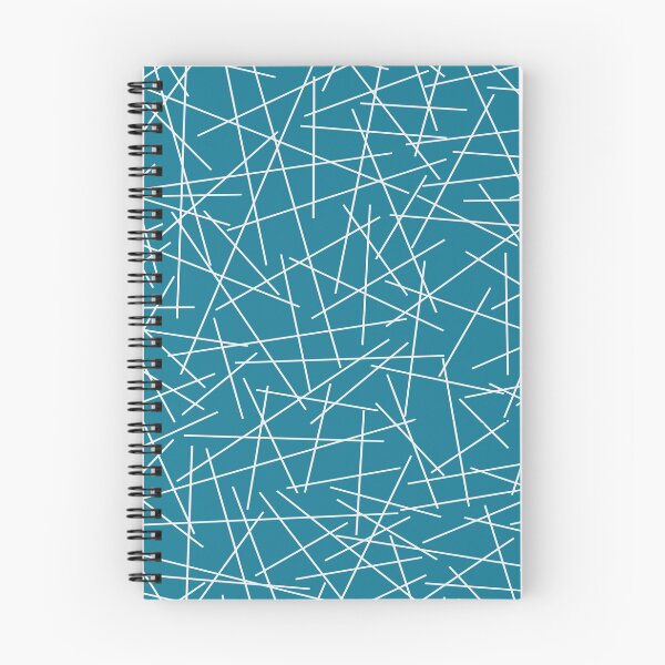 Item preview, Seamless pattern of random simple lines, gray abstract geometric lines on blue background designed and sold by mashmosh.