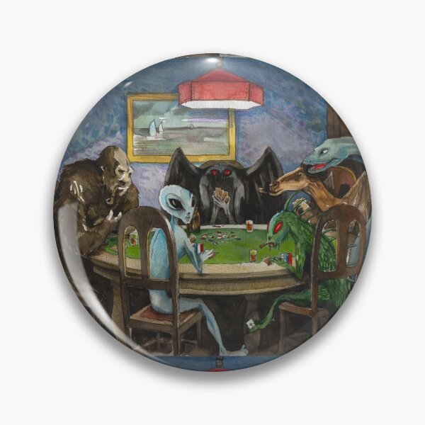 Item preview, Cryptids playing poker designed and sold by prunstedler.