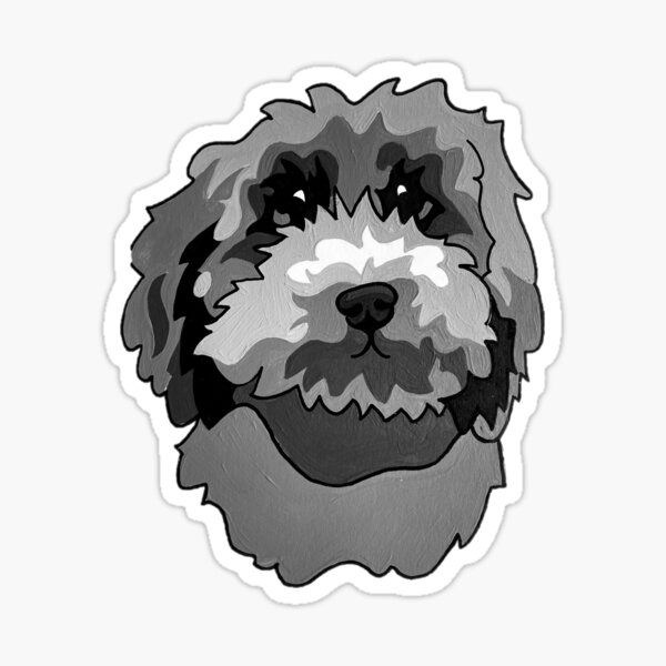 Black Goldendoodle Stickers for Sale, Free US Shipping
