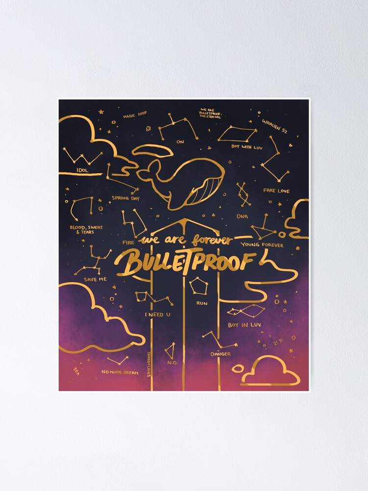 Bangtan Boys We Are Bulletproof Multicolour Hoodie - BTS Official Merch
