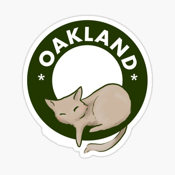 Cool cats live in Oakland Sticker
