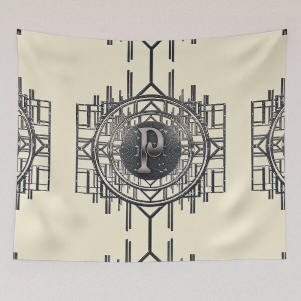 Item preview, Vintage initials Artdeco alphabet letter P designed and sold by Xarah.