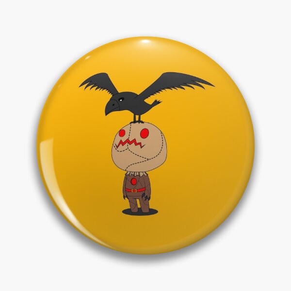 Item preview, chibi kawaii scarecrow halloween spooky Scary crow designed and sold by zerobatt.