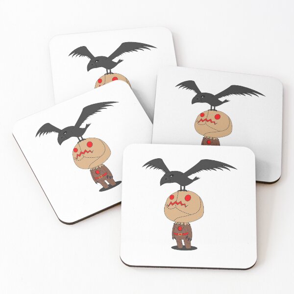 Item preview, chibi kawaii scarecrow halloween spooky Scary crow designed and sold by zerobatt.
