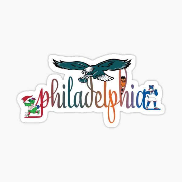 Philly Mascots Sticker Phanatic Gritty Swoosh Franklin 