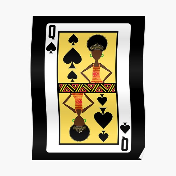 "Black Queen of Spades" Poster by Frosty1489 Redbubble