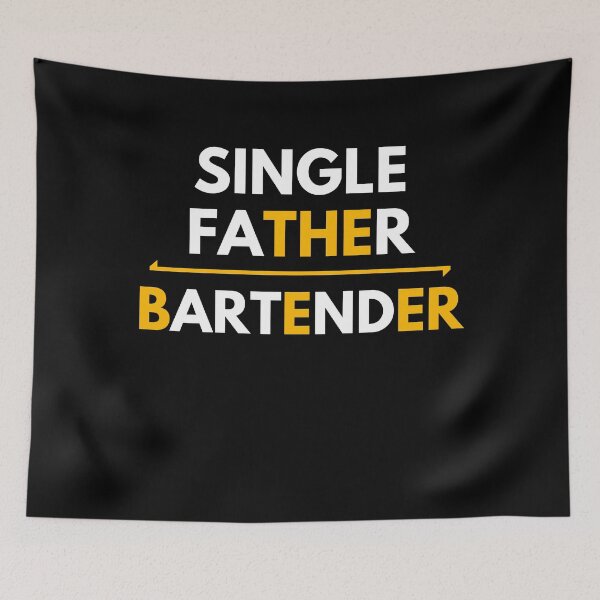 Item preview, Single father and bartender occupation design designed and sold by AnujShah7.