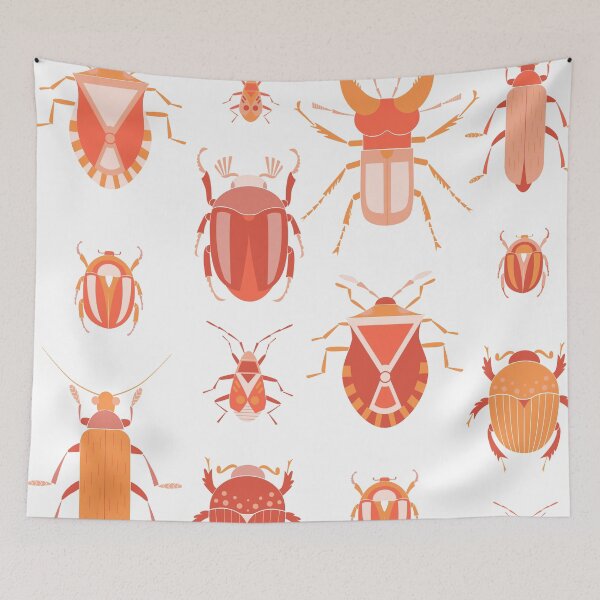 Item preview, Orange beetles in a row designed and sold by shushunya13.
