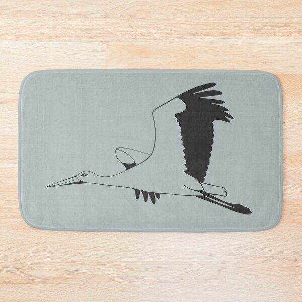 Item preview, Handdrawn black stork bird designed and sold by EngineerGoC.