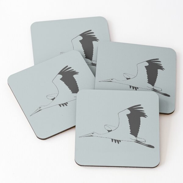 Item preview, Handdrawn black stork bird designed and sold by EngineerGoC.
