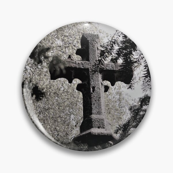 Item preview, Cross Gravestone Through Trees designed and sold by MelancholySage.