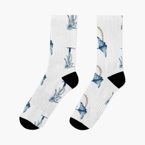 Item preview, D Underwater Stingray Monogram designed and sold by DesignbyBFD.