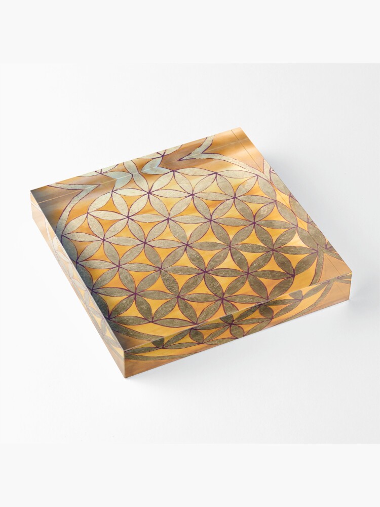 Alternate view of Flower of Life Acrylic Block