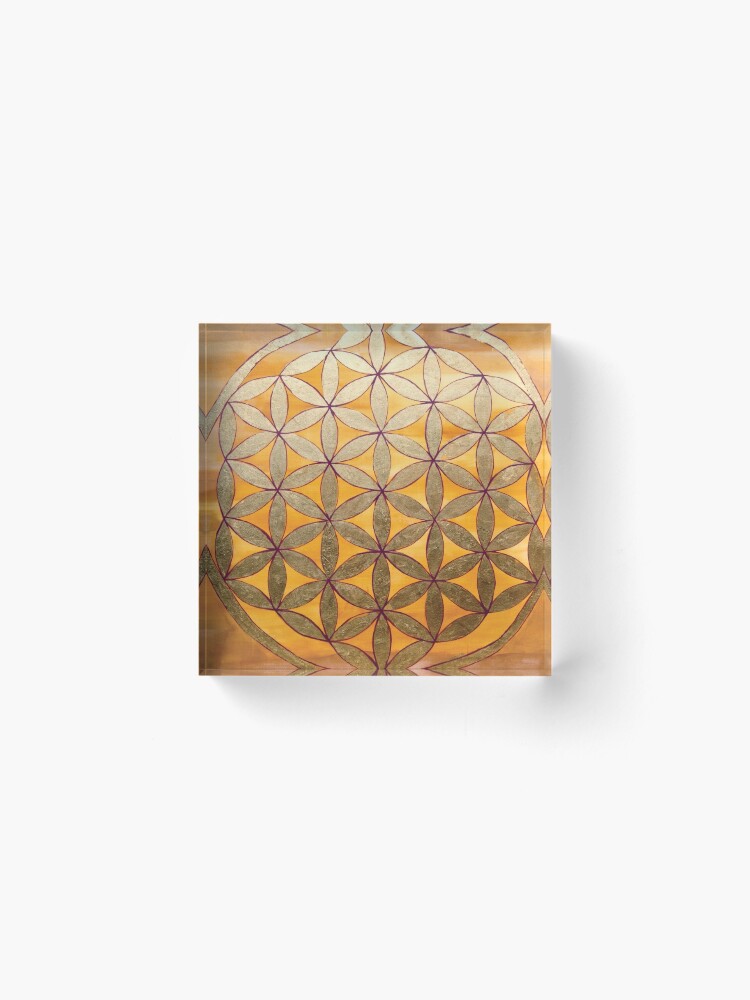 Alternate view of Flower of Life Acrylic Block