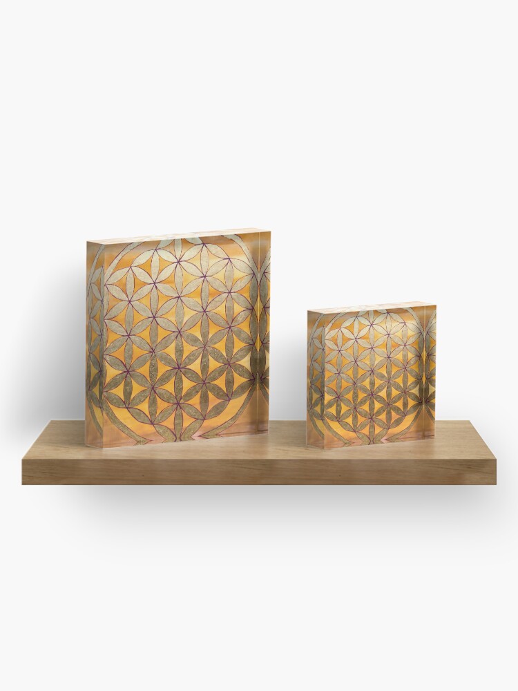 Alternate view of Flower of Life Acrylic Block