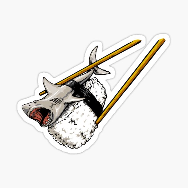 Sushi Shark Sticker