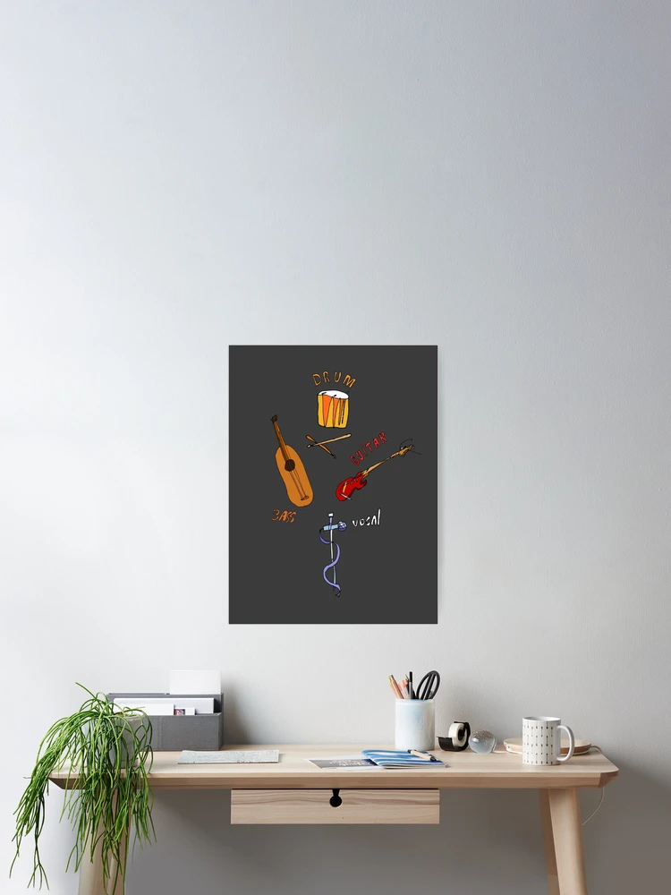 Thumbnail 2 of 3, Poster, Abstract Musical Instruments designed and sold by BlackLineWhite.