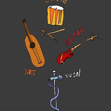 Artwork thumbnail, Abstract Musical Instruments by BlackLineWhite