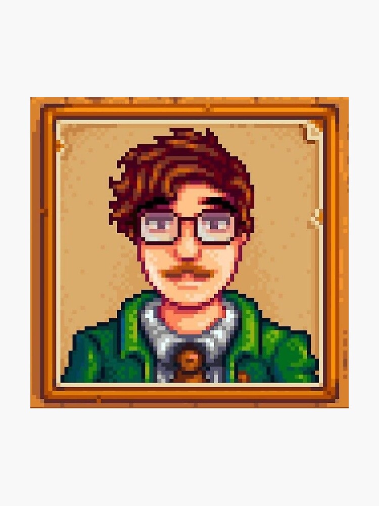 "Stardew Valley Harvey Portrait" Sticker For Sale By Junimos | Redbubble