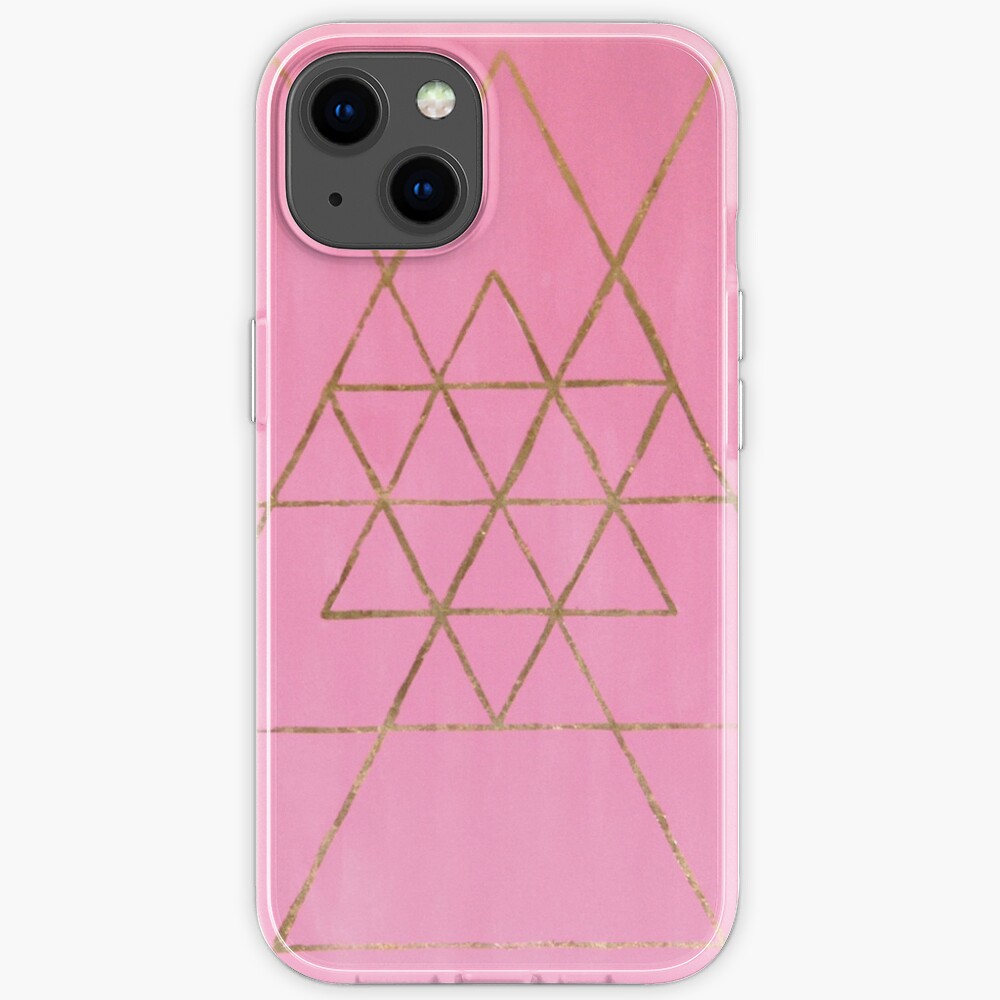 Golden Triangles with Pink iPhone Case