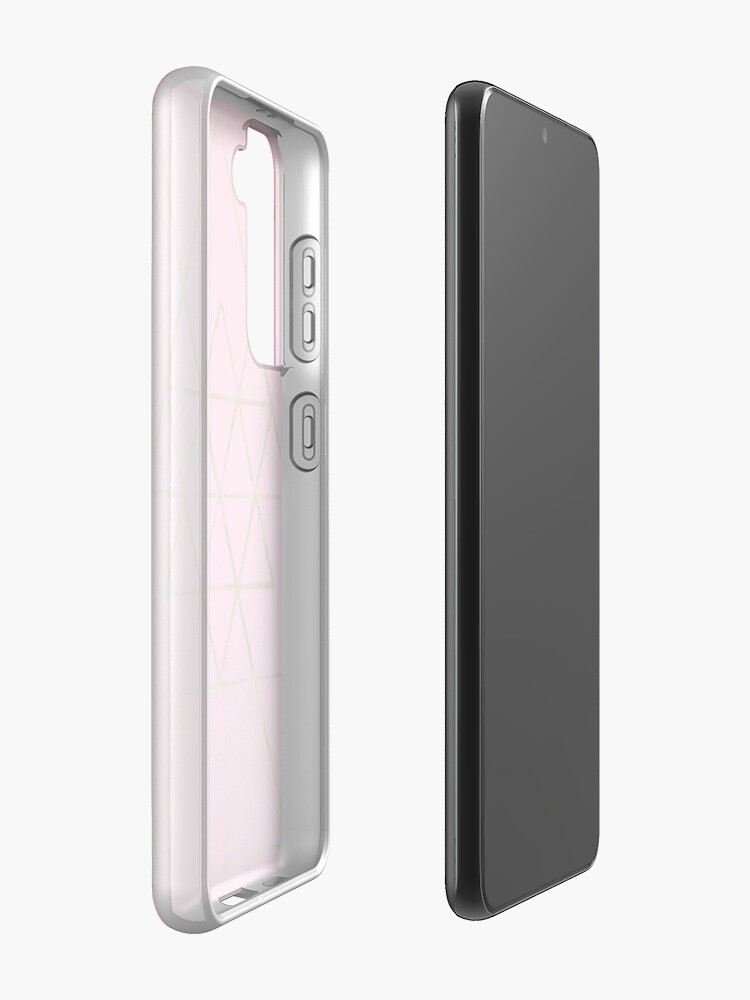 Alternate view of Golden Triangles with Pink Samsung Galaxy Phone Case