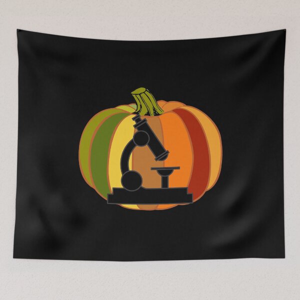 Item preview, MEDICAL LABORATORY SCIENTIST HALLOWEEN FALL COLORED RETRO PUMPKIN WITH MICROSCOPE  designed and sold by Hippiesole.